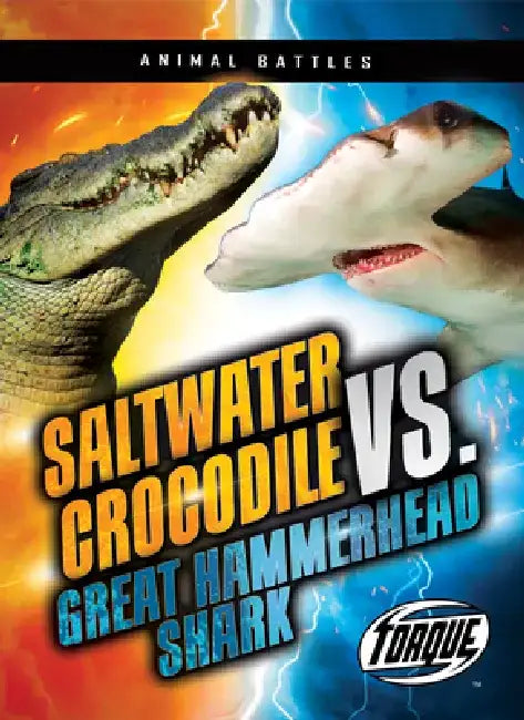 Saltwater Crocodile vs. Great Hammerhead Shark by Nathan Sommer