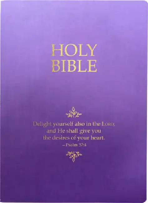 Kjver Holy Bible, Delight Yourself in the Lord Life Verse Edition, Large Print, Royal Purple Ultrasoft: (King James Version Easy Read, Red Letter, Psa by Whitaker House