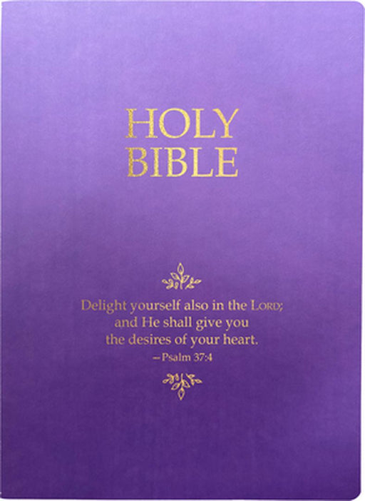 Kjver Holy Bible, Delight Yourself in the Lord Life Verse Edition, Large Print, Royal Purple Ultrasoft: (King James Version Easy Read, Red Letter, Psa by Whitaker House