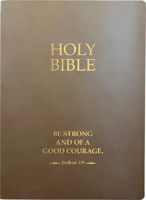 Kjver Holy Bible, Be Strong and Courageous Life Verse Edition, Large Print, Coffee Ultrasoft: (King James Version Easy Read, Red Letter, Brown, Joshua by Whitaker House