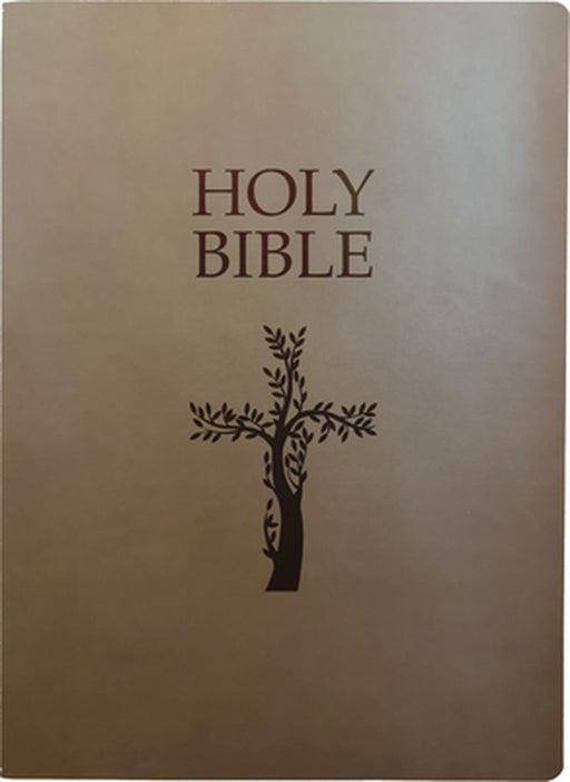 Kjver Holy Bible, Cross Design, Large Print, Coffee Ultrasoft: (King James Version Easy Read, Red Letter, Brown) by Whitaker House