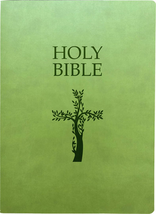 Kjver Holy Bible, Cross Design, Large Print, Olive Ultrasoft: (King James Version Easy Read, Red Letter, Green) by Whitaker House
