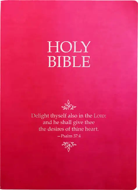 KJV Holy Bible, Delight Yourself Inthe Lord Life Verse Edition, Large Print, Berry Ultrasoft: (Red Letter, Pink, 1611 Version) by Whitaker House