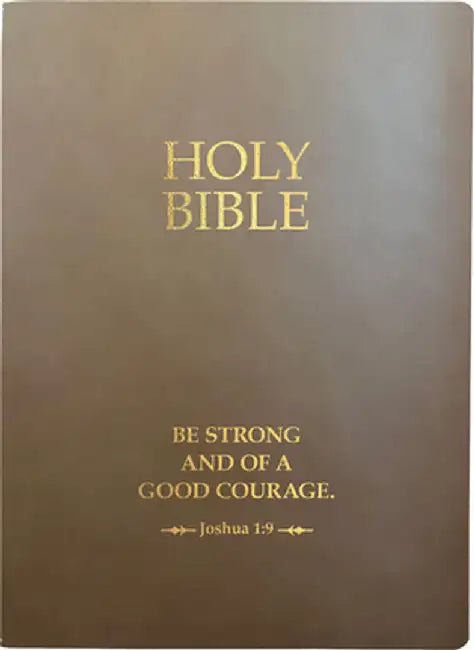 KJV Holy Bible, Be Strong and Courageous Life Verse Edition, Large Print, Coffee Ultrasoft: (Red Letter, Brown, 1611 Version) by Whitaker House