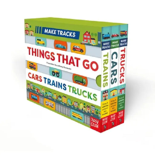 Make Tracks: Things That Go Boxed Set: Cars, Trains, Trucks by Johnny Dyrander