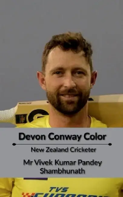 Devon Conway Color: New Zealand Cricketer by Vivek Kumar Pandey