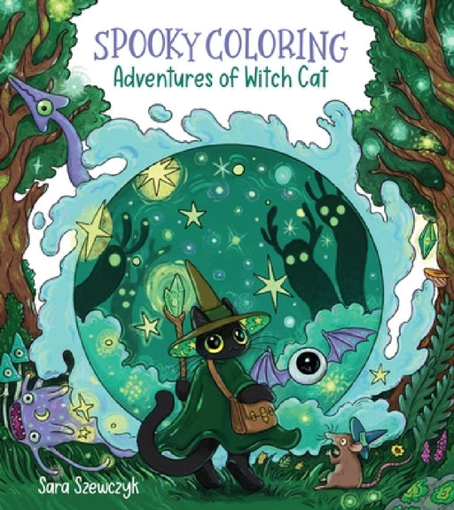 Spooky Coloring: Adventures of Witch Cat by Sara Szewczyk