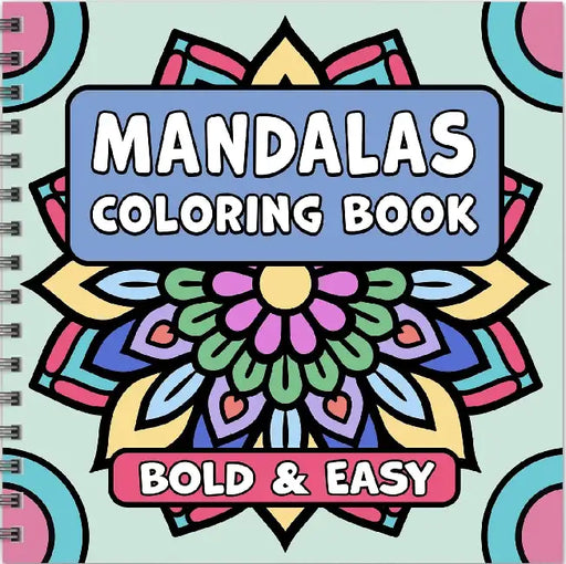 Mandalas Bold  Easy Coloring Book by Enchanted Willow 