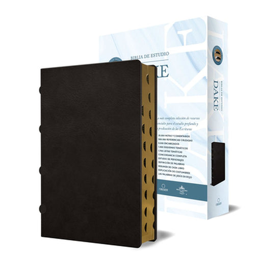 Rvr 1960 Biblia de Estudio Dake, Tamaño Grande, Piel Negra Con Índice / Spanish Rvr 1960 Dake Study Bible, Large Size, Black Leather, Index by Reina Valera Revisada 1960