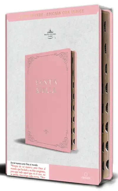 Biblia Rvr 1960 Letra Grande Tamaño Manual, Piel Rosada Con Índice / Spanish Bible Rvr 1960 Handy Size Large Print Leathersoft Pink with Index by Reina Valera Revisada 1960