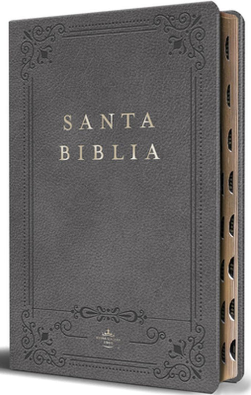 Biblia Rvr 1960 Letra Grande Tamaño Manual, Piel Gris Con Índice / Spanish Bible Rvr 1960 Handy Size Large Print Leathersoft Gray with Index by Reina Valera Revisada 1960