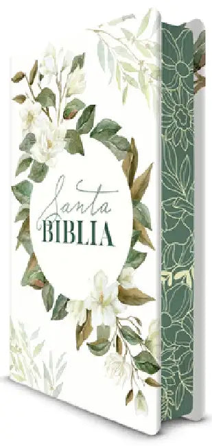 Biblia Rvr 1960 Letra Grande Tamaño Manual, Tapa Dura Con Flores Blancas Y Cantos Pintados / Spanish Bible Rvr 1960 Handy Size White Flowers Sprayed E by Reina Valera Revisada 1960