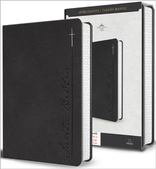 Biblia Rvr 1960 Letra Gigante, Símil Piel, Gris (Edición Cantos Pintados) / Spanish Bible Rvr 1960 Giant Print Handy Size Leathersoft Gray with Cross by Reina Valera Revisada 1960
