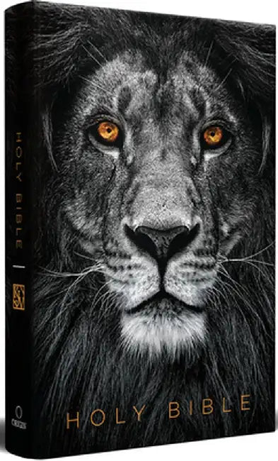 KJV Holy Bible, Large Print Handy Size Format, Hardcover, Lion of Judah, Ribbon Marker, and Red Letter by King James Version
