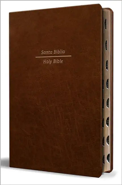 Biblia Bilingüe Reina Valera 1960 (Esv) Letra Grande Símil Piel Marrón Con Índice/ Bilingual Bible Rvr 1960 (Esv) Large Print Brown Leathersoft with T by Reina Valera Revisada 1960