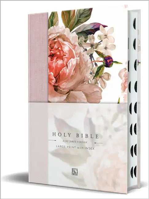 KJV Holy Bible, Large Print Medium Format, Pink Cloth Hardcover W/Thumb Index and Ribbon Marker, Red Letter by King James Version