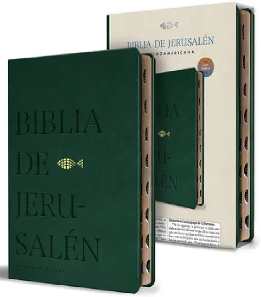 Biblia Católica Biblia de Jerusalén Latinoamericana, Simil Piel Verde Con Índice / Spanish Catholic Jerusalem Bible, Green Leathersoft with Index by Biblia de Jerusalén