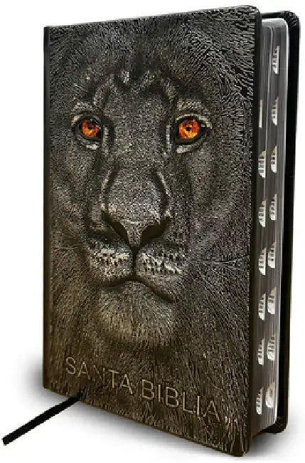 Biblia Rvr 1960 Letra Grande León de Judá Edición Especial Plata Con Índice Y Canto Negro / Spanish Bible Rvr 1960 Large Print Imitation Leather Lion by Reina Valera Revisada 1960