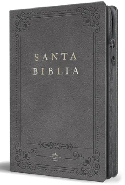 Biblia Rvr 1960 Letra Grande, Tamaño Manual, Símil Piel Gris, Cremallera E Índice / Spanish Bible Rvr 1960 Handy Size, Large Print, Gray Leathersoft w by Reina Valera Revisada 1960
