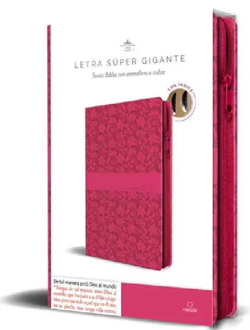 Biblia Reina Valera Revisada 1960 Letra Súper Gigante, Símil Piel Fucsia Rosada, Cremallera E Índice / Spanish Bible Rvr 1960 Super Giant Print, Fuchs by Reina Valera Revisada 1960