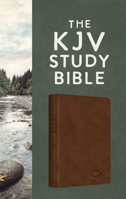 The KJV Study Bible [Chesnut Brown Fish] by Christopher D. Hudson