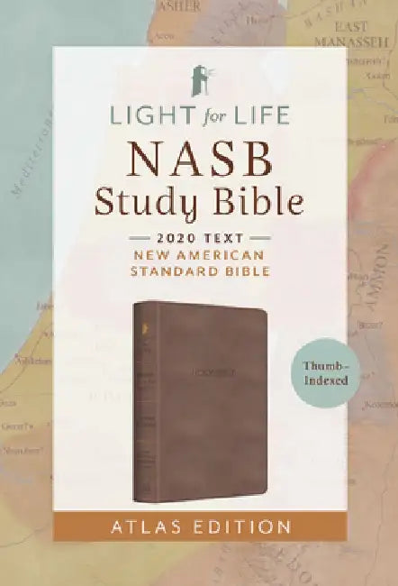 The Light for Life NASB Study Bible--Atlas Edition [Thumb Indexed] (Mocha Brown) by Barbour Bibles