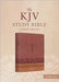 The KJV Study Bible, Large Print (Indexed) [Rose & Chestnut Cross] by Barbour Bibles