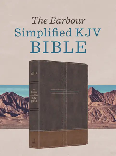 The Barbour Simplified KJV Bible--Deluxe Edition [Two-Tone Brown Stitched Cross] by Barbour Bibles