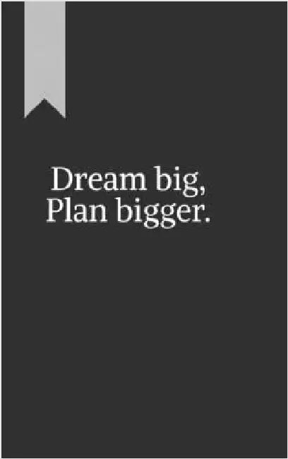 Dream big, Plan bigger.: A journal for goal-setting and reflection. Great for personal use or as a gift. by Sense