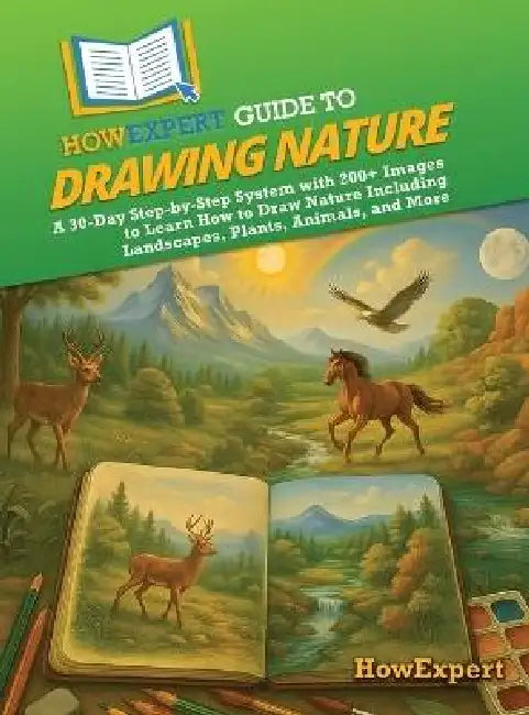 HowExpert Guide to Drawing Nature: A 30-Day Step-by-Step System with 200+ Images to Learn How to Draw Nature Including Landscapes, Plants, Animals, an by Howexpert