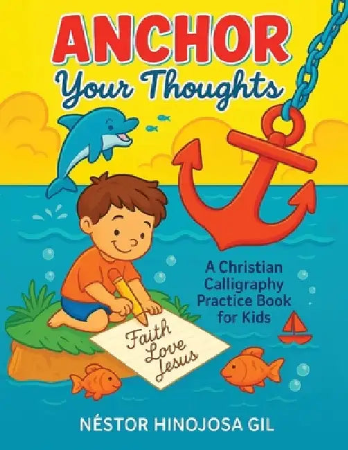 Anchor Your Thoughts: A Christian Calligraphy Practice Book for Kids by Néstor Hinojosa Gil
