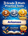 3 Arkansas ATLAS Grade 3 Math Practice Tests: Full-Length Test Prep with Detailed Answer Explanations by A. Nazari