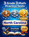 3 North Carolina NC EOG Grade 3 Math Practice Tests: Full-Length Test Prep with Detailed Answer Explanations by A. Nazari