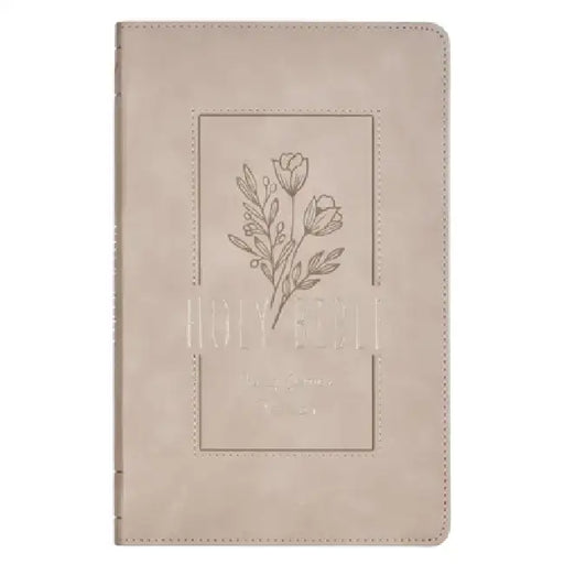 KJV Bible Gift Edition Faux Leather Taupe by Christian Art Gifts