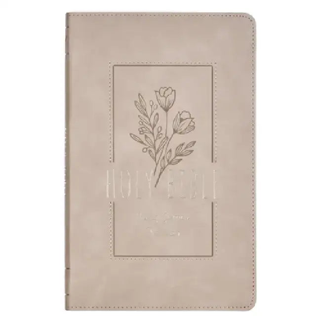 KJV Bible Gift Edition Faux Leather Taupe by Christian Art Gifts