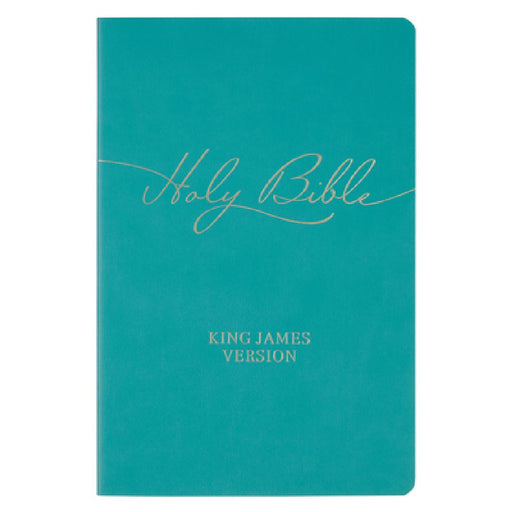 KJV Bible Gift Faux Leather, Teal by Christian Art Gifts