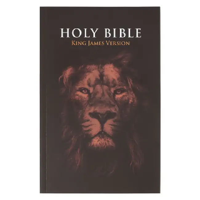 KJV Bible Outreach Softcover, Lion by Christian Art Gifts