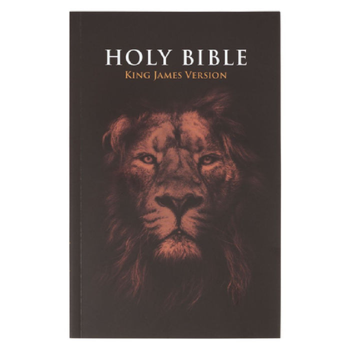 KJV Bible Outreach Softcover, Lion by Christian Art Gifts