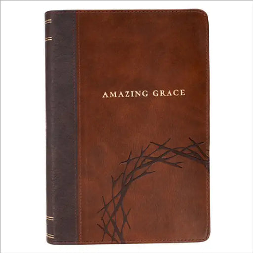 Journal Classic Two-Tone Brown Crown of Thorns/Amazing Grace Isa. 53:5