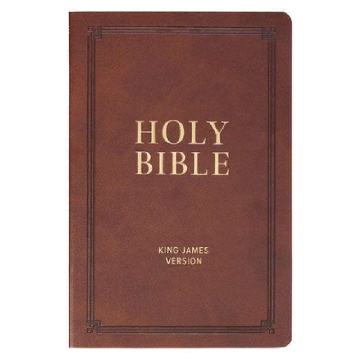 KJV Bible Gift Faux Leather, Brown by Christian Art Gifts