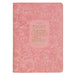 Christian Art Gifts Inspirational Zippered Journal, Those Who Trust in the Lord Wide Ruled Notebook, Isa. 40:31 Bible Verse, Coral Vegan Leather, 336