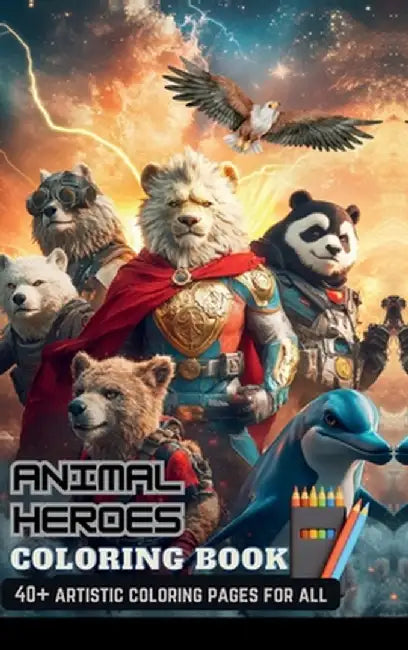 Animal Heroes Coloring Book: With 40+ Artistic Characters Perfect Gifts For Adults & Kids, Teen Boys & Girls (Stress Relief & Enjoy) by Alex Lawrence