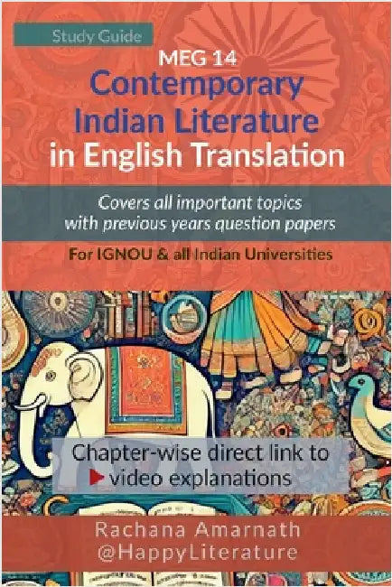 Contemporary Indian Literature in English Translation: Study Guide: Covers all important topics with previous years questions papers by Rachana Amarnath