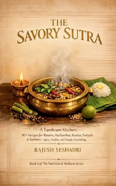 The Savoury Sutra: A Tambram Kitchen: 80+ Recipes for Rasams, Kozhambus, Kootus, Poriyals & Sambars - Spicy, Healthy, and Deeply Nourishing by Rajesh Seshadri