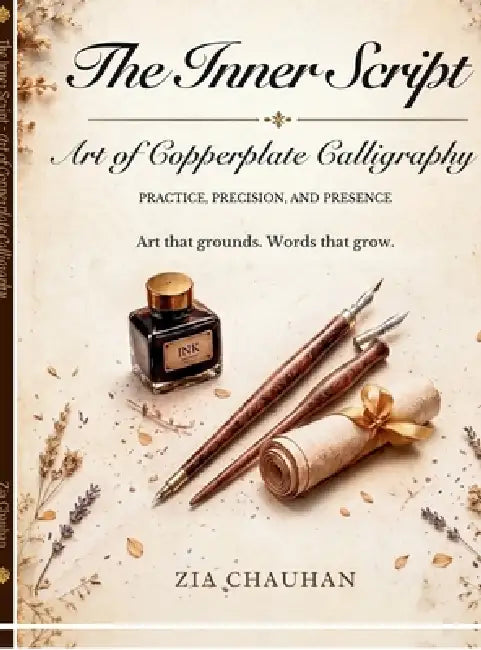 The Inner Script- Art of Copperplate Calligraphy: Art the Grounds, Words that Grow. by Zia Chauhan