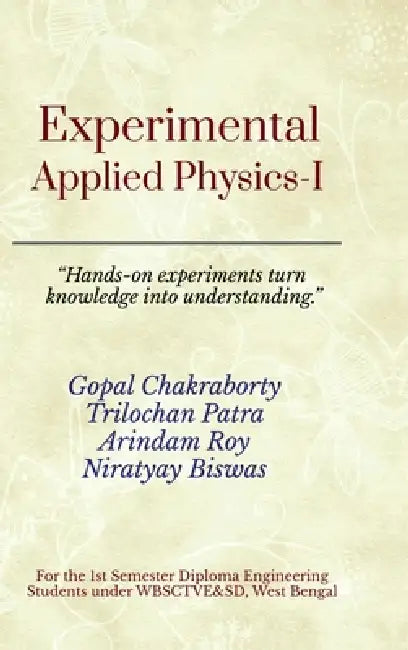 Experimental Applied Physics-I by Gopal Chakraborty