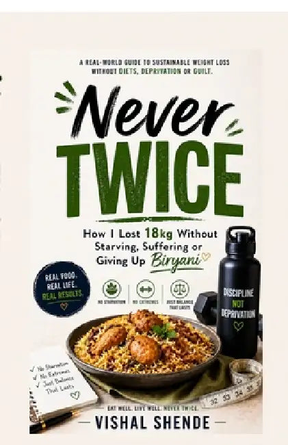 Never Twice: How I Lost 18kg Without Starving, Suffering or Giving Up Biryani by Vishal Shende