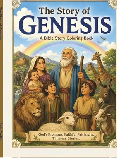 The Story of Genesis: A Bible Story Coloring Book by Anju Crellin