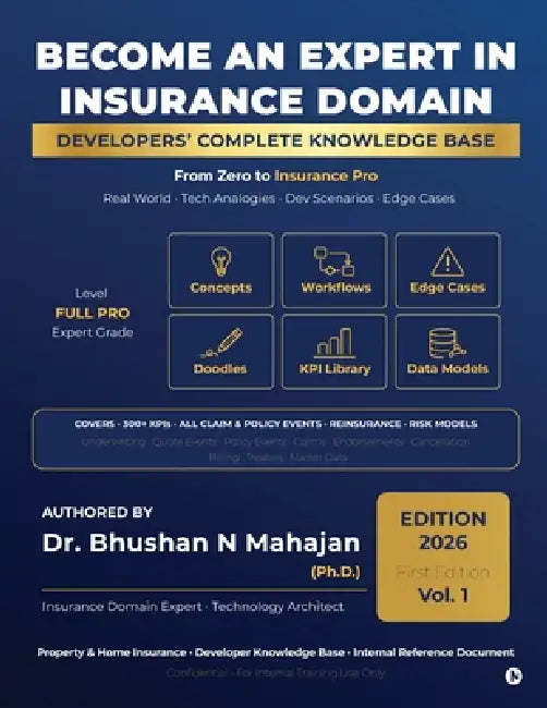 Become an Expert in Insurance Domain: Developer's Complete Knowledge Base by Dr Bhushan N Mahajan