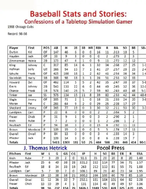 Baseball Stats and Stories: Confessions of Tabletop Simulation Gamer by J. Thomas Hetrick